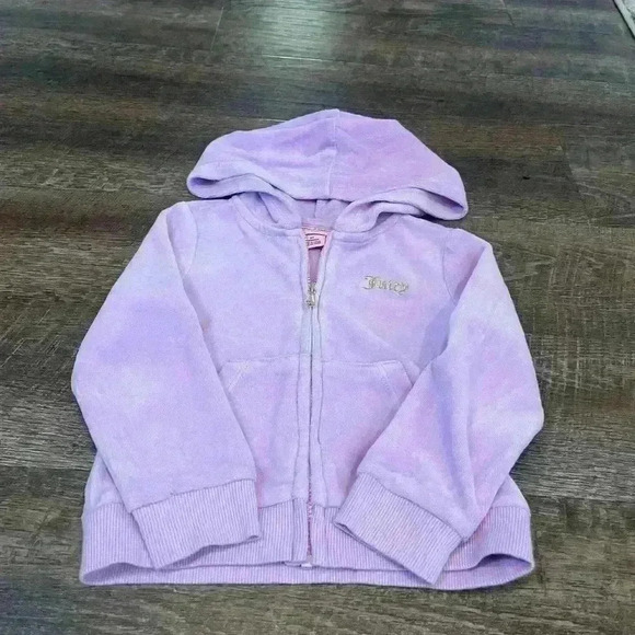 Juicy Couture Other - Juicy Couture Pink jacket size 3T Hoodie Sweatshirt Zip Up In Good Condition